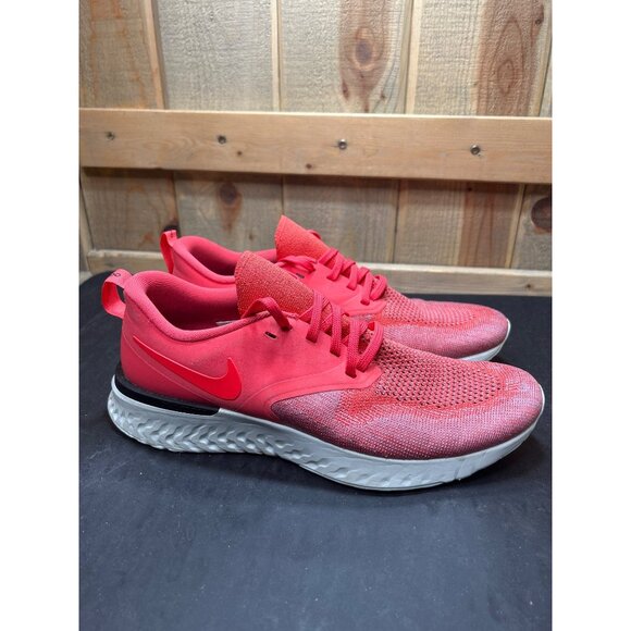 Nike Odyssey React 2 Flyknit Running Shoes AH1016-800 Ember Glow Red Size 10 - Picture 1 of 10